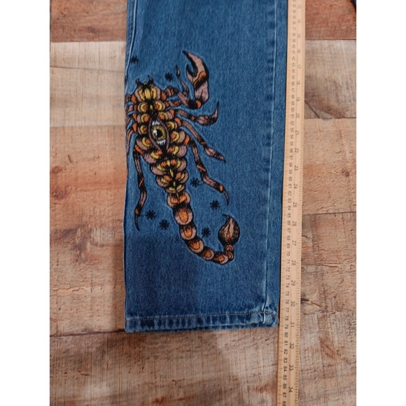 EMPYRE  Acid Wash Blue Jeans Size 4 Denim Stright Fit Skater Y2K 2156 - Picture 8 of 16